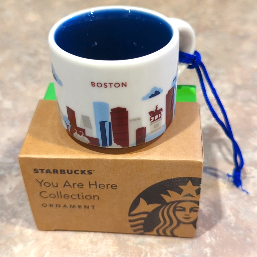 NIB! Starbucks BOSTON You Are Here Collection Ornament